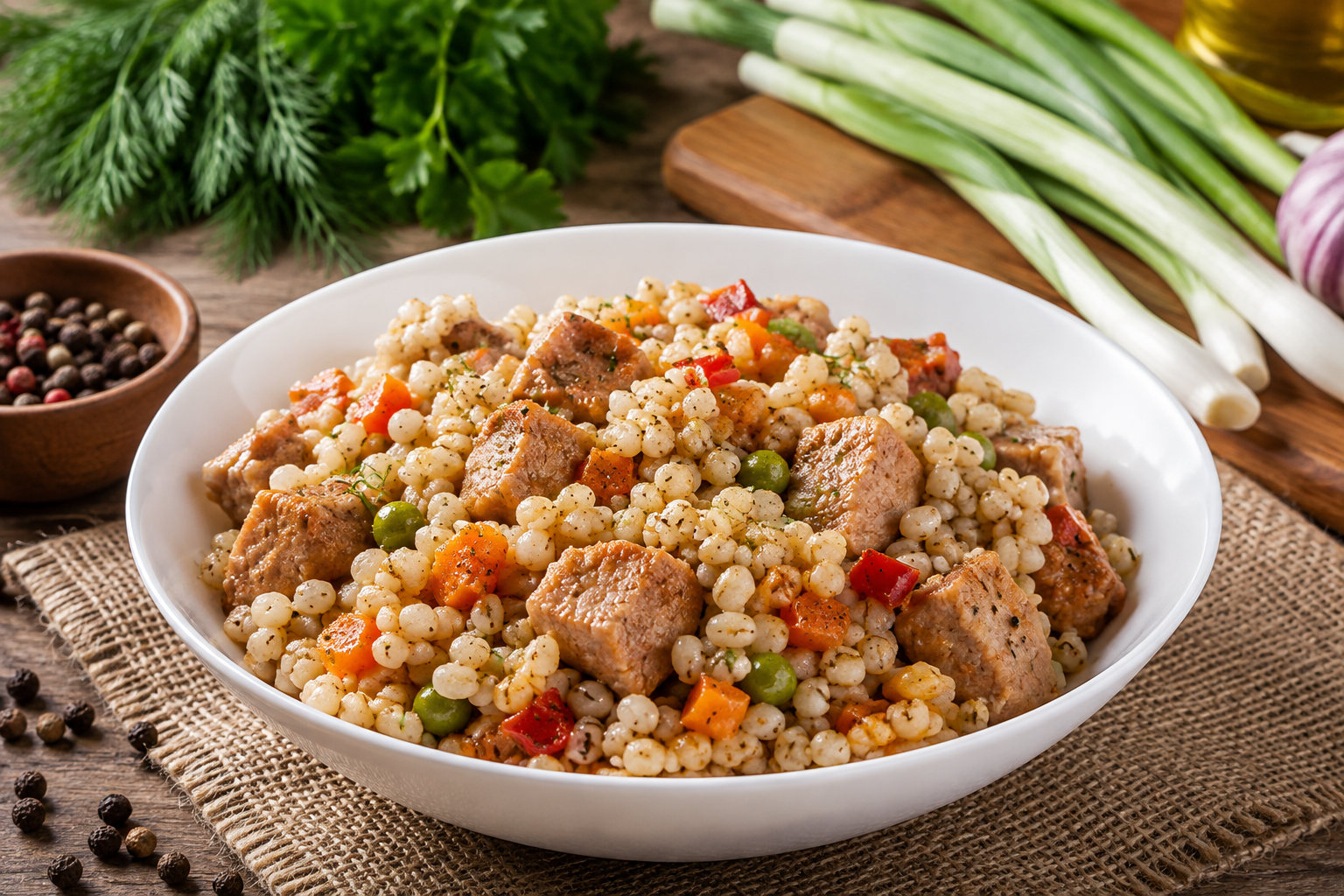 Каша L'appetit ячна зі свининою 340 г - Зображення 2