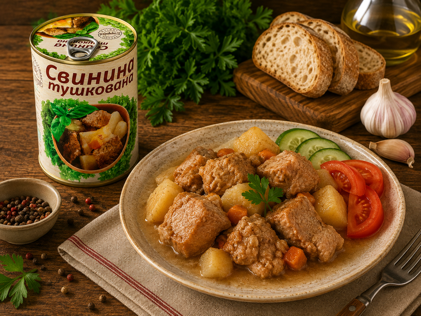 Свинина тушкована L'appetit 340 г - Зображення 2